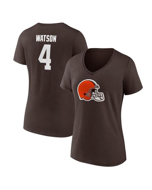 Fanatics Deshaun Watson Cleveland Browns Player Icon Name and Number V-Neck T-shirt