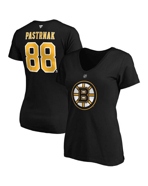 Fanatics David Pastrnak Boston Bruins Plus Name and Number V-Neck T-shirt