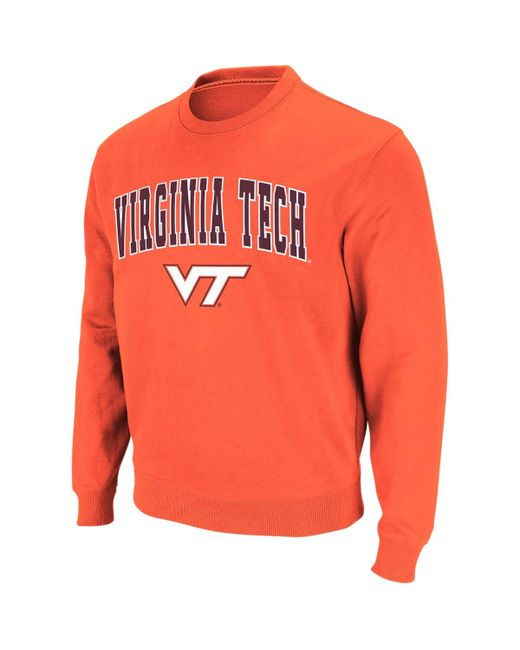Colosseum Virginia Tech Hokies Arch and Logo Crew Neck Sweatshirt