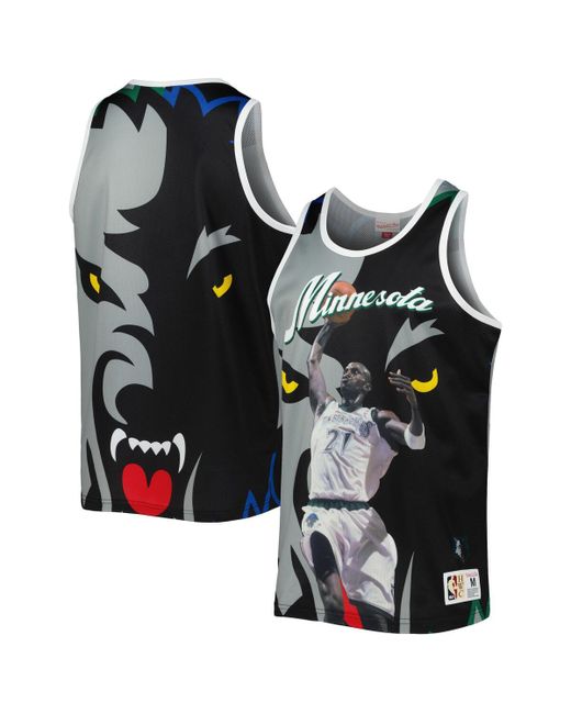 Mitchell & Ness Kevin Garnett and Gray Minnesota Timberwolves Sublimated Player Tank Top