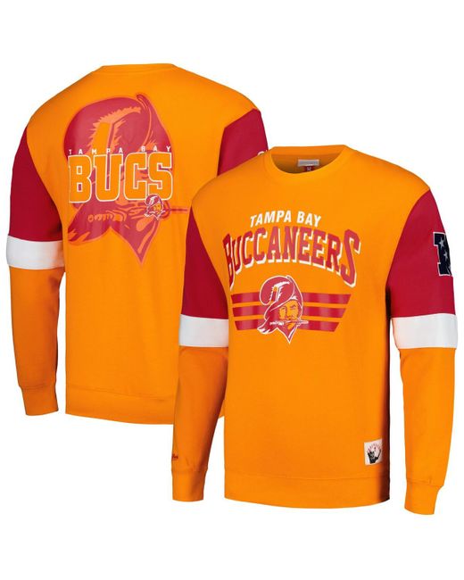 Mitchell & Ness Tampa Bay Buccaneers Gridiron Classics Allover 3.0 Pullover Sweatshirt