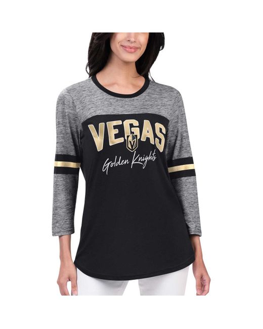 G-iii 4her By Carl Banks Vegas Golden Knights Play The Game 3/4-Sleeve T-shirt