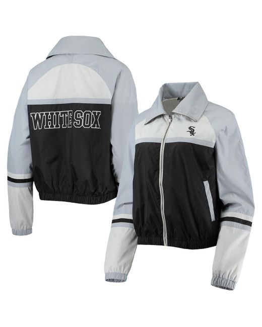 The Wild Collective Chicago White Sox Colorblock Track Raglan Full-Zip Jacket