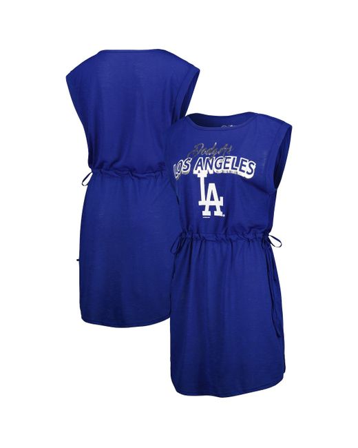 G-iii 4her By Carl Banks Los Angeles Dodgers G.o.a.t Swimsuit Cover-Up Dress