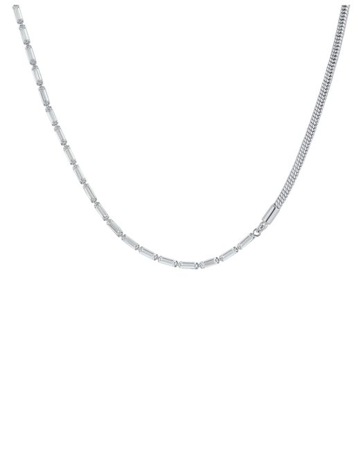 And Now This Cubic Zirconia Fine Plated Snake Chain Necklace