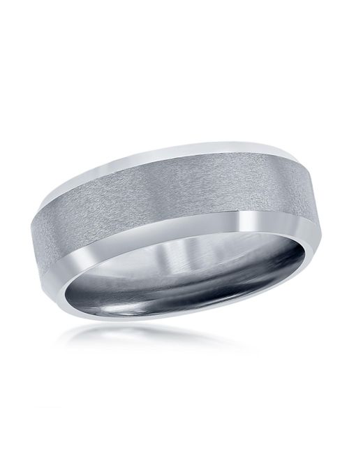 Metallo Brushed and Polished 8mm Ring