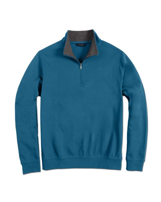 Scott Barber Pima Interlock Zip Mock Sweatshirt