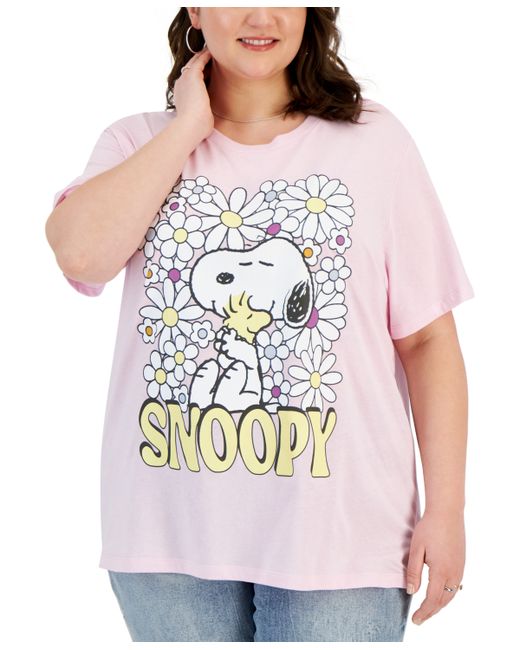 Grayson Threads, The Label Trendy Plus Snoppy Flower Graphic T-Shirt