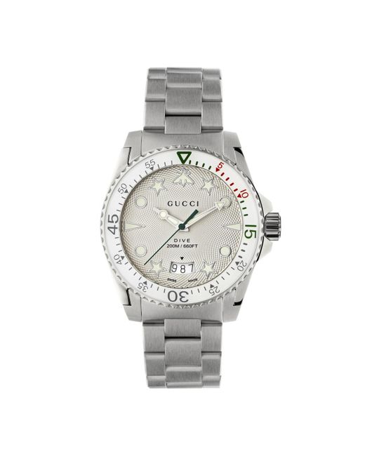Gucci Swiss Dive Stainless Steel Bracelet Watch 40mm