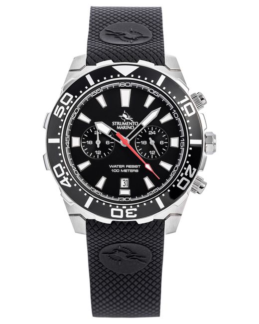 Strumento Marino Skipper Dual Time Zone Silicone Strap Watch 44mm Created for