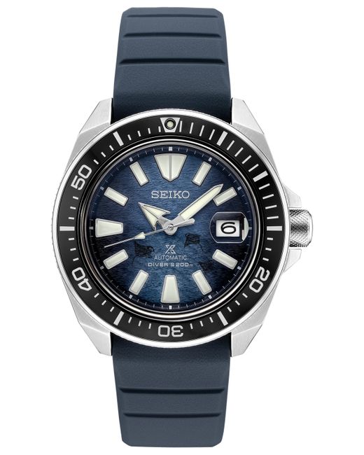Seiko Automatic Prospex Diver Dark Silicone Strap Watch 45mm