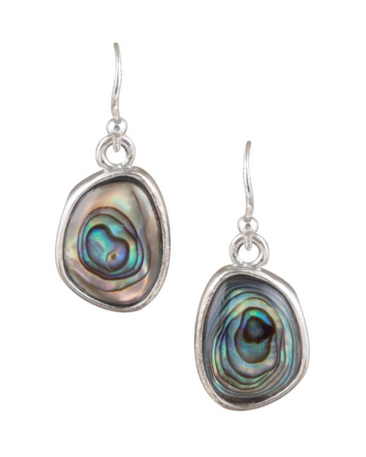 Barse Lush Sterling and Shell Drop Earrings