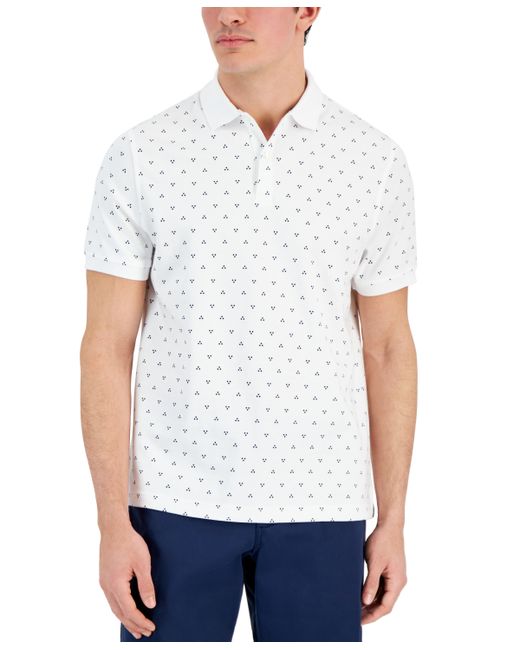 Club Room Taylor Printed Short Sleeve Novelty Interlock Polo Shirt Created for