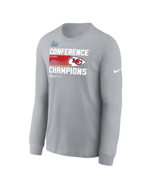 Nike Kansas City Chiefs 2022 Afc Champions Trophy Collection Long Sleeve T-shirt