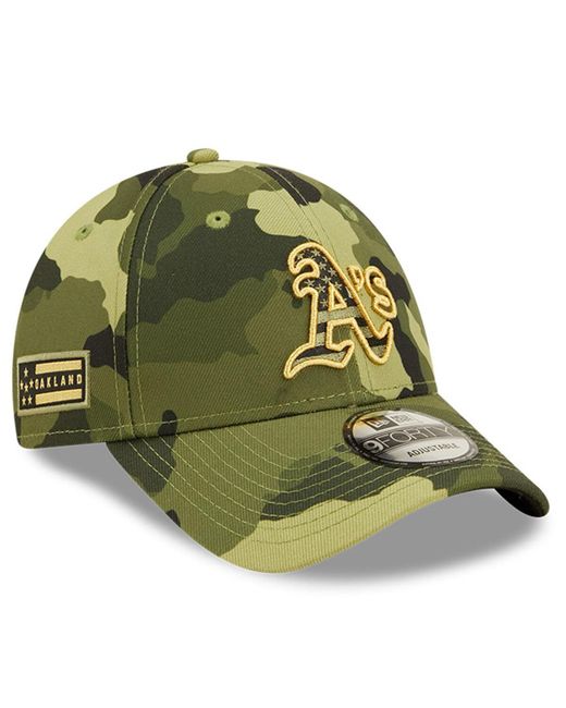 New Era Oakland Athletics 2022 Armed Forces Day 9FORTY Snapback Adjustable Hat