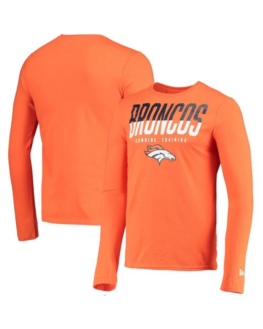 New Era Denver Broncos Combine Authentic Split Line Long Sleeve T-shirt