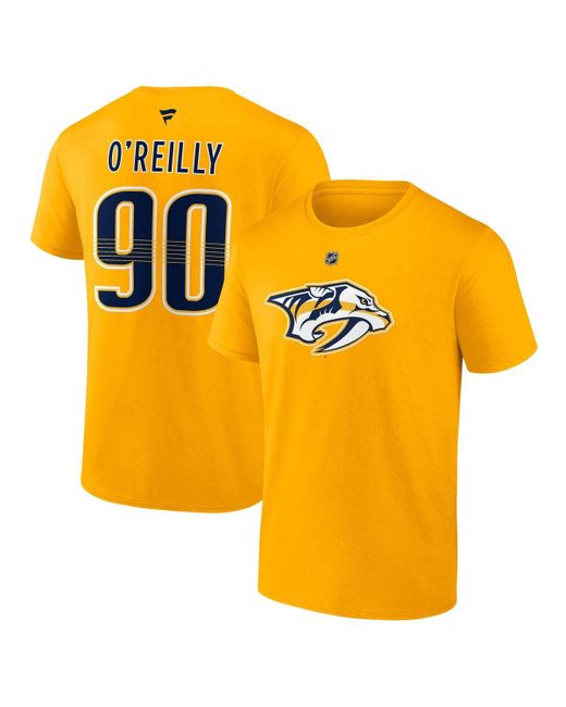 Fanatics Ryan OReilly Nashville Predators Authentic Stack Name and Number T-shirt