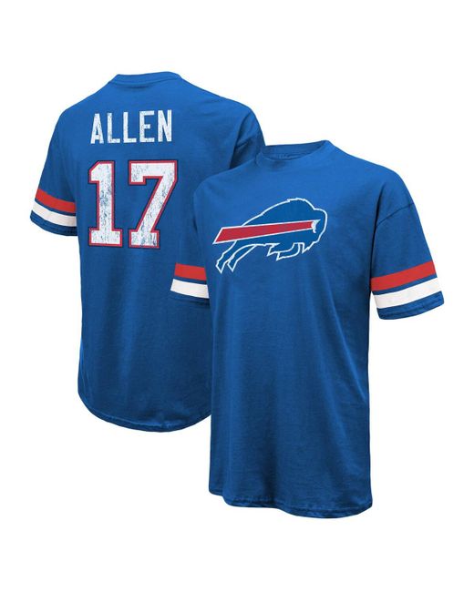 Majestic Threads Josh Allen Distressed Buffalo Bills Name and Number Oversize Fit T-shirt