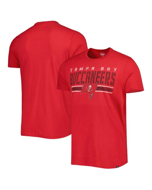 '47 Brand 47 Brand Distressed Tampa Bay Buccaneers Team Stripe T-shirt