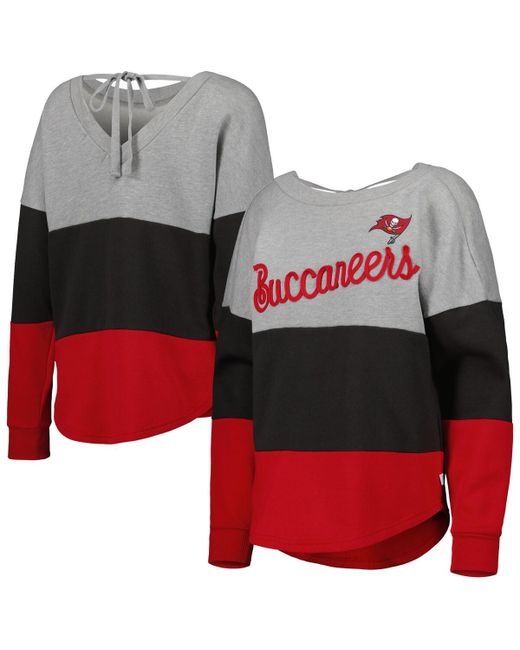 Touch Tampa Bay Buccaneers Outfield Deep V-Back Pullover Sweatshirt