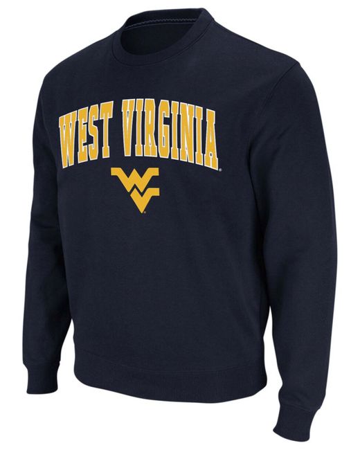 Colosseum West Virginia Mountaineers Arch Logo Crew Neck Sweatshirt