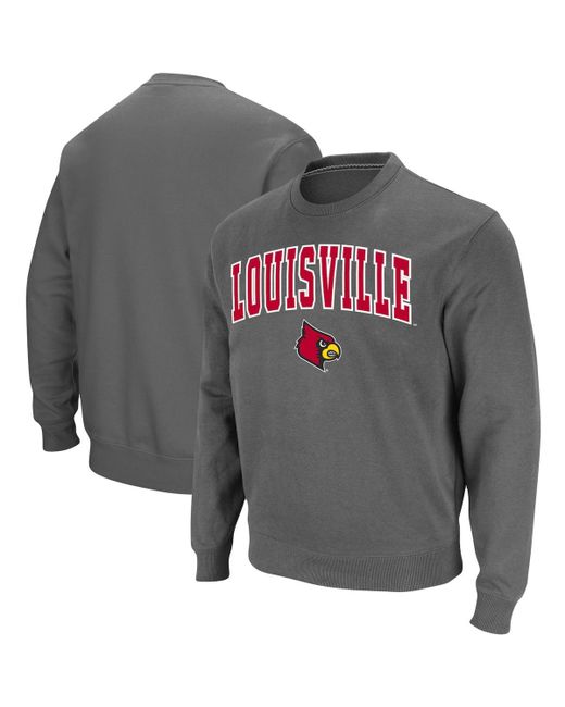Colosseum Louisville Cardinals Arch Logo Tackle Twill Pullover Sweatshirt