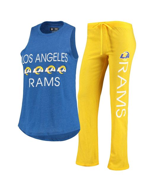 Concepts Sport Royal Los Angeles Rams Muscle Tank Top and Pants Sleep Set