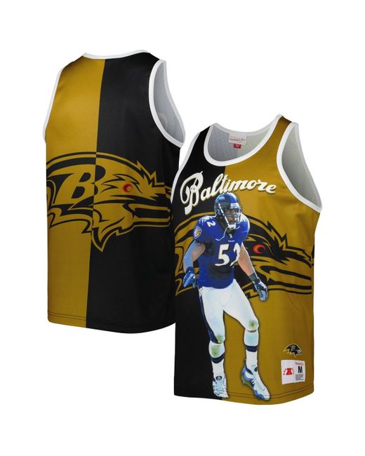 Mitchell & Ness Ray Lewis Gold Baltimore Ravens Retired Player Graphic Tank Top