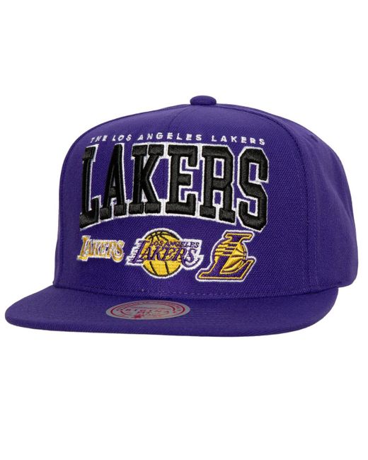 Mitchell & Ness Los Angeles Lakers Champ Stack Snapback Hat