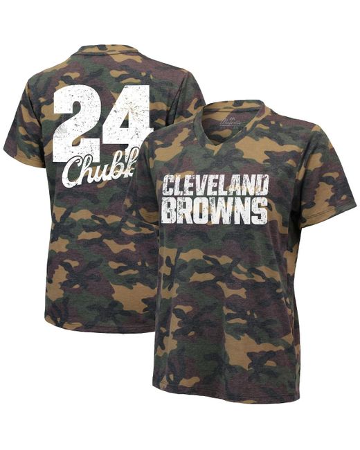 Industry Rag Nick Chubb Cleveland Browns Name and Number V-Neck T-shirt