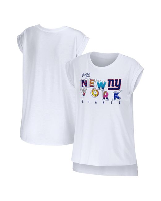 Wear By Erin Andrews New York Giants Greetings From Muscle T-shirt