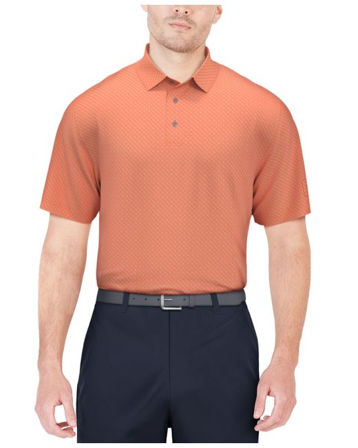 PGA Tour Short-Sleeve Geo Jacquard Performance Polo Shirt