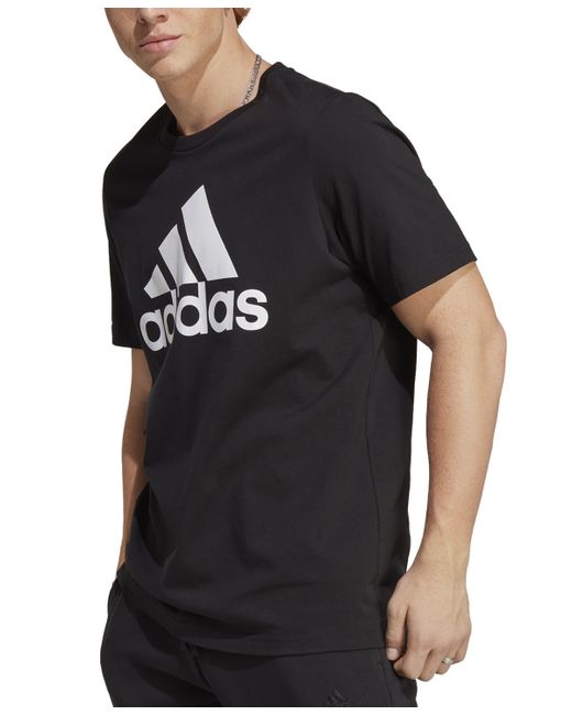 Adidas Essentials Single Jersey Big Logo Short Sleeve Crewneck T-Shirt White