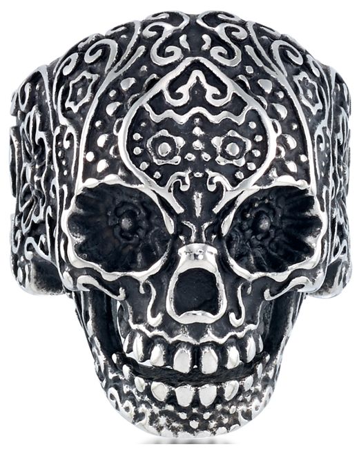 Andrew Charles By Andy Hilfiger Ornamental Skull Ring Oxidized