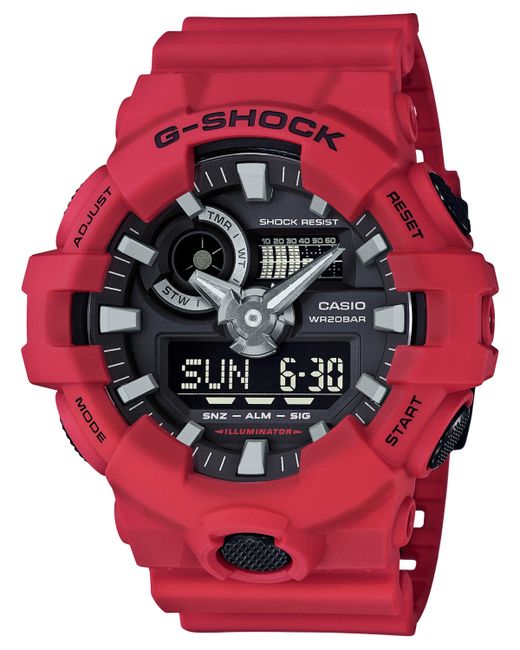 G-Shock Analog-Digital Resin Strap Watch 53x58mm Black
