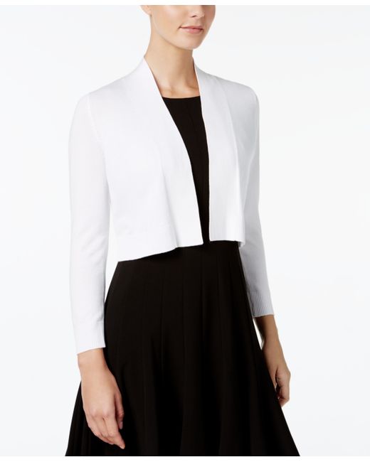 Calvin Klein Cropped Open-Front Cardigan