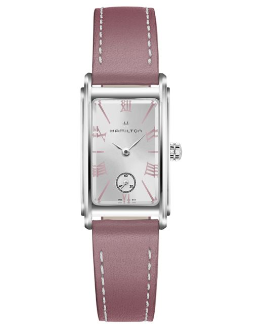Hamilton Swiss Ardmore Rose Leather Strap Watch 18.7x27mm