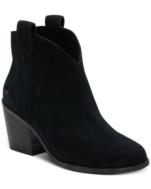 Toms Constance Pull On Western Booties Suede