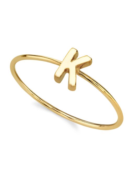 2028 14K Gold-tone Initial Ring K