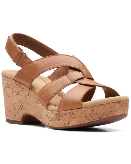 Clarks Collection Giselle Beach Slingback Wedge Sandals