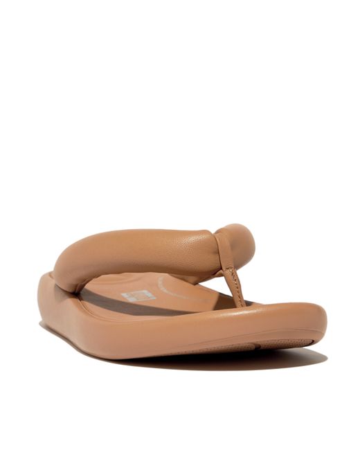 FitFlop Iqushion D-Luxe Padded Leather Flip-Flops