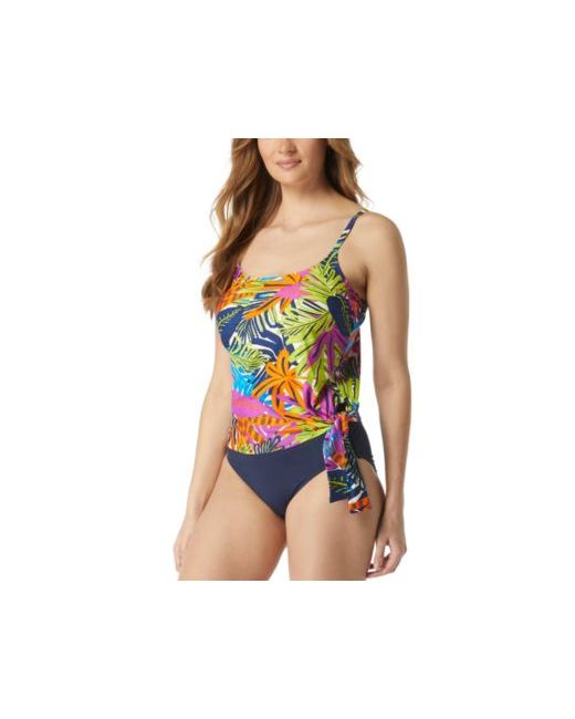 Coco Reef Stella Tie Side Tropical Print Tankini Top Bottoms Matching Cover Up Dress