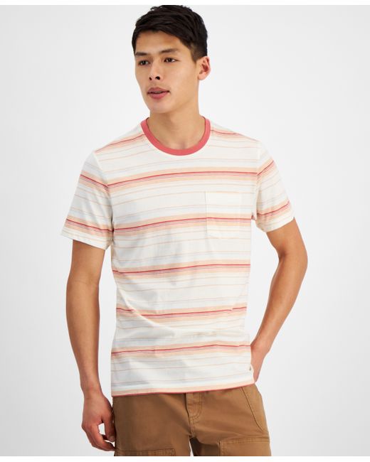Sun + Stone Felix Short Sleeve Crewneck Striped T-Shirt Created for