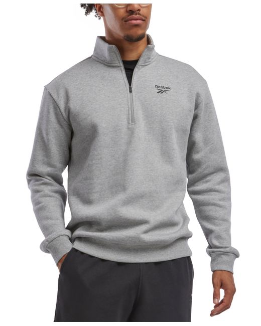 Reebok Identity Regular-Fit Quarter-Zip Fleece Sweatshirt