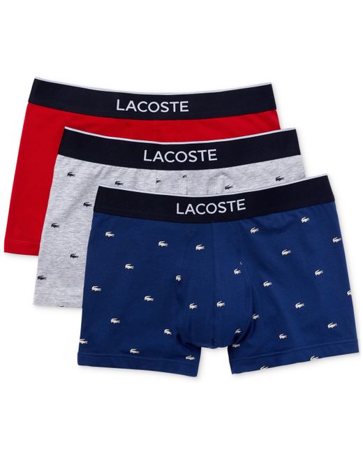 Lacoste Lifestyle All Over Print Trunks Pack of 3