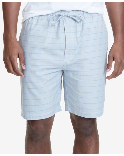 Nautica Windowpane Plaid Cotton Pajama Shorts