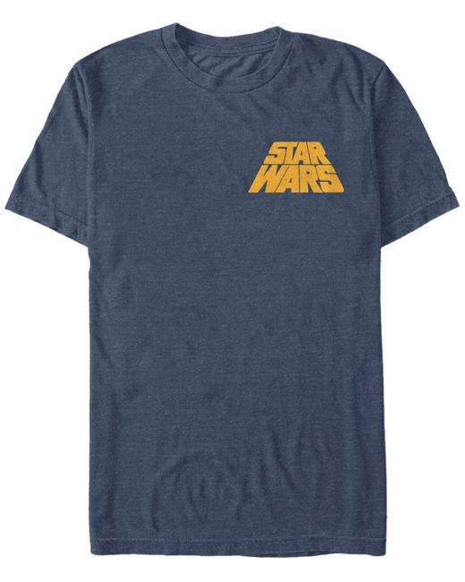 Fifth Sun Star Wars Distressed Tilted Yellow Logo Short Sleeve T-Shirt