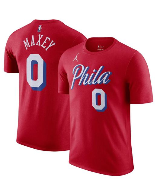 Jordan Tyrese Maxey Philadelphia 76ers 2022/23 Statement Edition Name and Number T-shirt