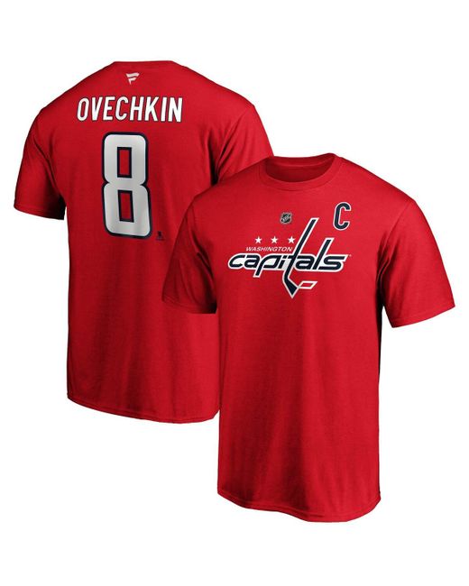 Fanatics Alexander Ovechkin Washington Capitals Big and Tall Captain Patch Name Number T-shirt