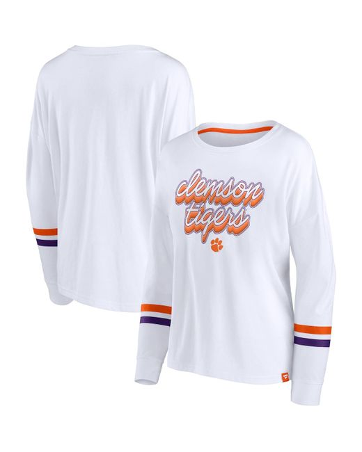 Fanatics Clemson Tigers Retro Power Striped Long Sleeve T-shirt